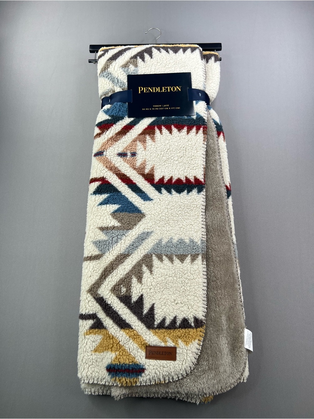 PENDLETON WHITE SANDS 50 x 70 REVERSIBLE SHERPA THROW BLANKET